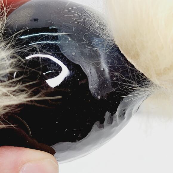 Vintage Norleans Japan Brown & White Ceramic Kitty with fluffy Ears & Tail - Picture 8 of 11